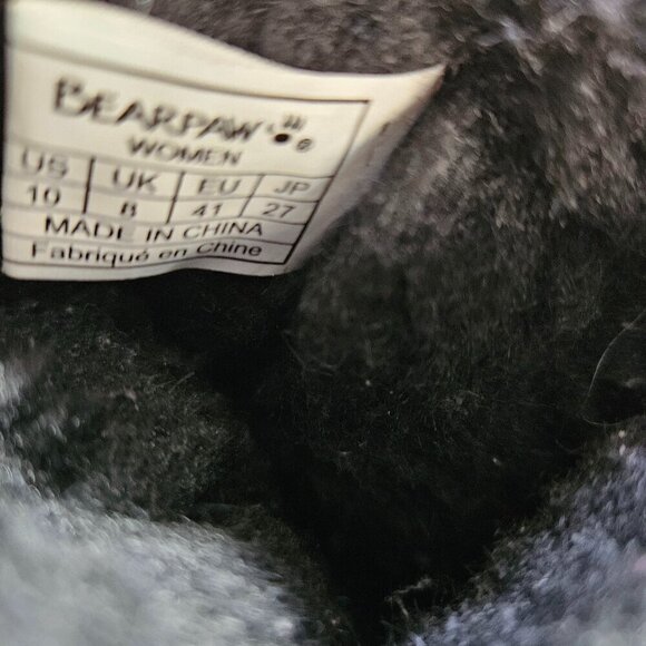 BEARPAW EMMA BLACK WOMEN'S SHORT SUEDE BOOTS SIZE 10 COZY COMFORTABLE - Picture 3 of 4